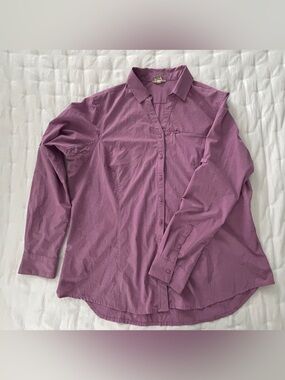 Duluth Trading Co Breezeshooter Long-Sleeve Shirt Purple Women's XXL